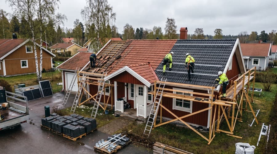 Byta tak före solceller? Pris, ordning och vanliga misstag